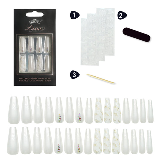 Uñas Postizas Ballet Largas con Adhesivos 30 Piezas y Aplicador Incluido - Image 5
