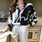 Blusa Casual Estilo Occidental de Manga Larga para Mujer