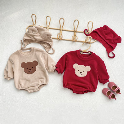 Pijama Enterizo Bebé Osito Cartoon Cálido de Felpa con Capucha - Image 41