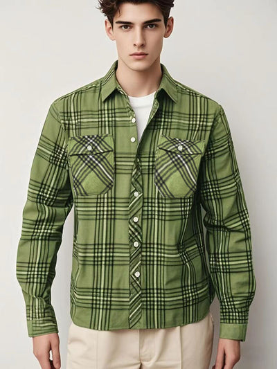 Camisa de Manga Larga con Solapa Elegante para Hombre - Image 37