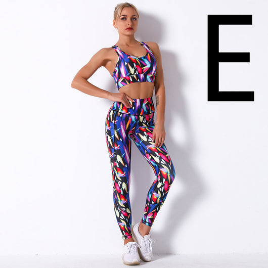 Conjunto Deportivo Sujetador Yoga Antiimpacto con Estampado Digital - Image 23