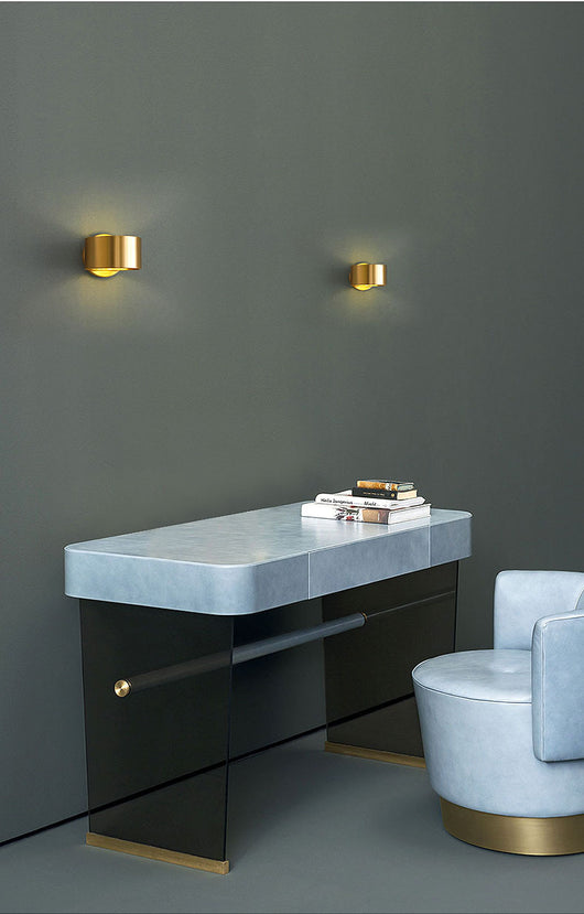 Lámpara de Pared Cobre Minimalista para Sala de Estar - Image 7