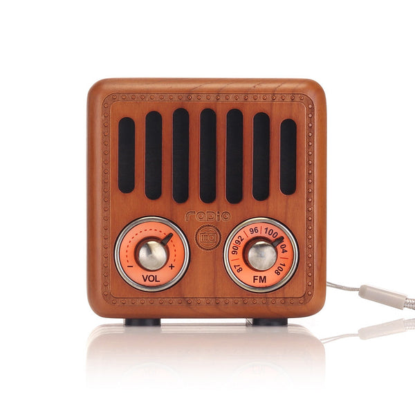 Parlante Bluetooth Retro en Madera de Nogal - Image 6