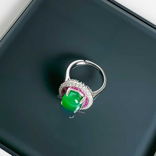 Anillo y Aretes de Esmeralda Incrustada - Image 8