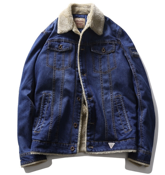 Chaqueta Denim Casual con Forro Polar para Hombre - Invierno
