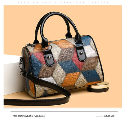 Bolso Bandolera Geométrico Cuadrillé Contraste de Colores para el Trabajo - Image 27