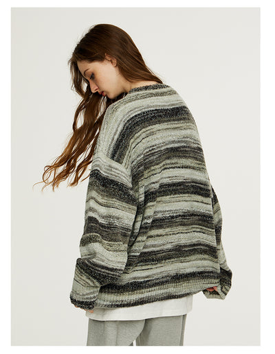 Cardigan de Rayas Degradadas en Colores Vibrantes - Image 16