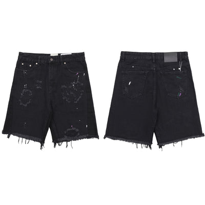 Shorts Camuflado con Detalles Graffiti y Costuras Contrastantes - Image 2