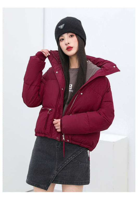 Abrigo Acolchado Holgado de Cuello Alto - Estilo Casual Moderno - Image 12