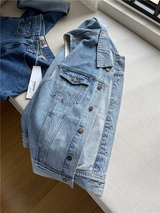 Chaleco Denim Suelto sin Mangas para Mujer - Image 8