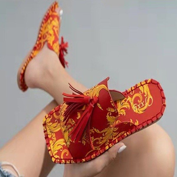 Sandalias y Pantuflas Mujer con Tacón Plano y Punta Cuadrada