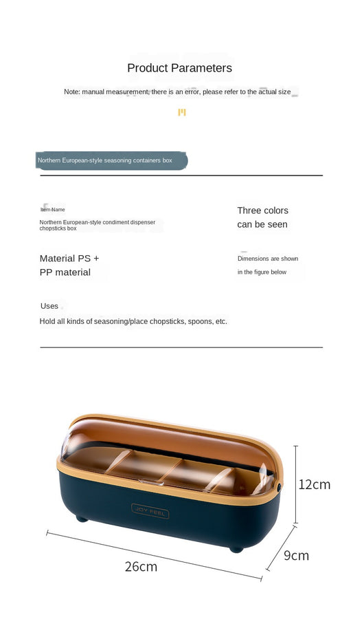 Organizador de Especias con Tapa - Caja de Almacenamiento para Cocina - Image 15