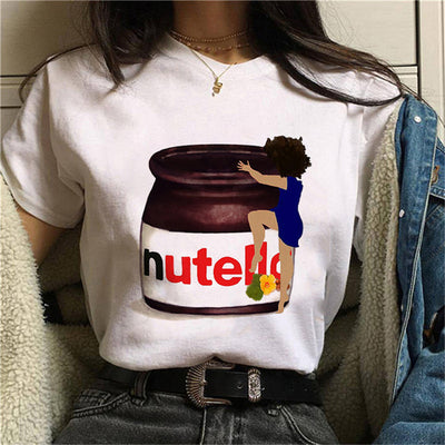 Playera Manga Corta Estampado Cacahuate Kawaii para Mujer - Image 12