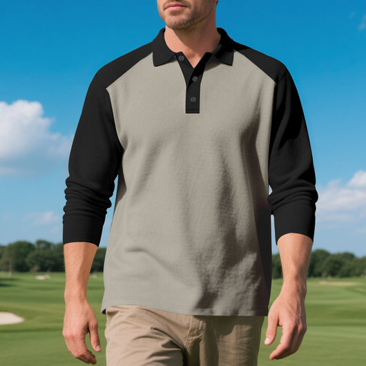 Polo Golf de Manga Larga - Camiseta Base Premium
