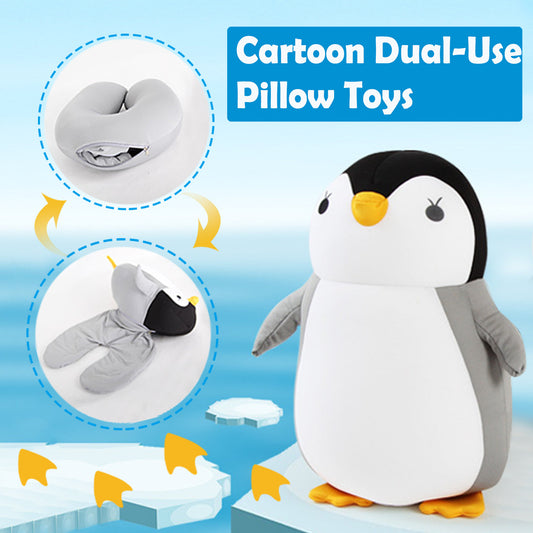 Almohada Cervical Pingüino en Forma de U - Soporte Ergonómico para Viajes y Descanso