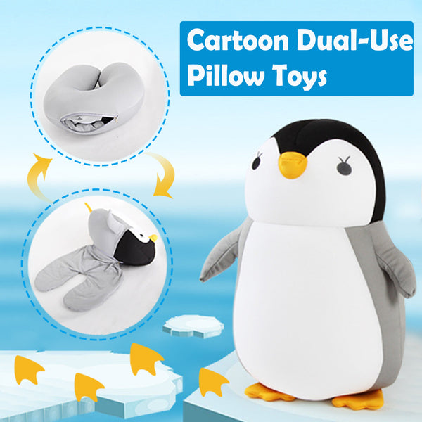 Almohada Cervical Pingüino en Forma de U - Soporte Ergonómico para Viajes y Descanso