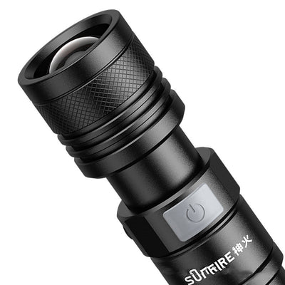 Linterna LED Táctica Recargable USB con Zoom para Defensa Personal y Actividades Nocturnas - Image 10