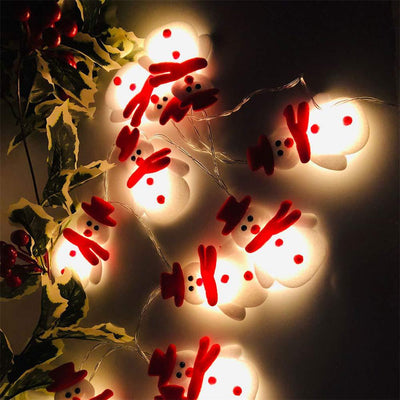 Guirnalda LED Navideña con Muñecos de Nieve y Copos de Nieve - Image 10
