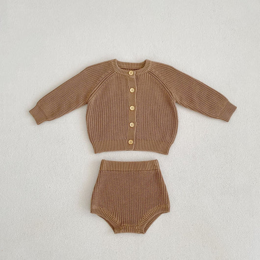 Conjunto de Abrigo Cardigan Dos Piezas en Algodón para Bebé - Image 23