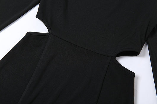 Vestido Ajustado Elegante con Escote Redondo y Detalles Hueco - Image 11