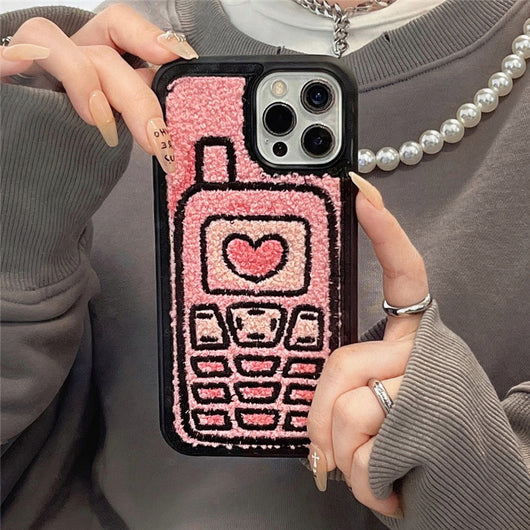 Funda Bordada para Celular con Diseño Textil