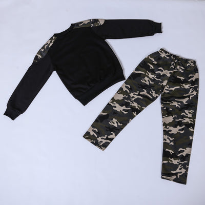 Conjunto Deportivo Infantil Camuflaje Dos Piezas Estilo Coreano Primavera Otoño - Image 2