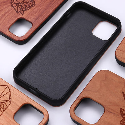 Funda Protectora de Madera Maciza con Diseño Animal 3D para Teléfono - Image 13