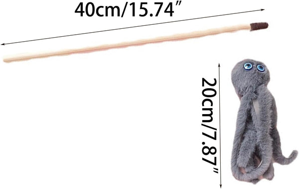 Juguete Pulpo para Gatos con Ojos y Varita Larga - Diversión Garantizada para Gatitos
