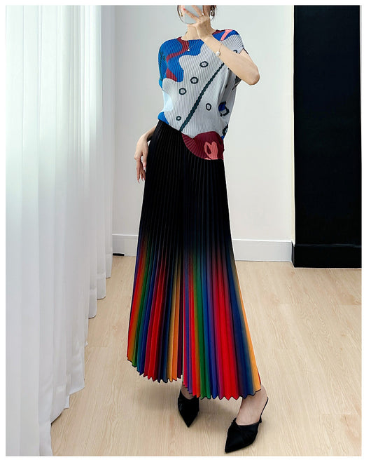 Pantalón Ancho Plisado Degradado Efecto Reductor - Versátil y Moderno - Image 21