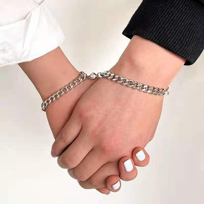 Pulsera Magnética para Parejas en Aleación con Efecto Viento Frío
