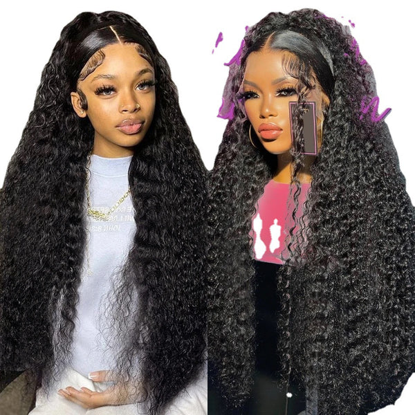 Peluca Frontal Encaje 13x4 Cabello Rizado Largo