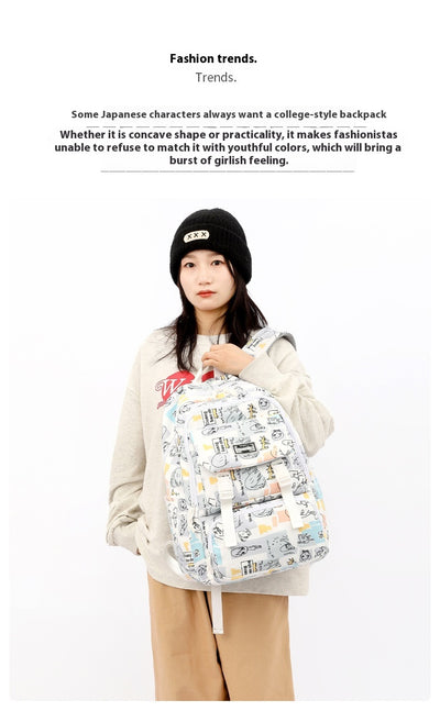 Mochila Escolar Impresa de Gran Capacidad para Estudiantes de Secundaria - Image 39