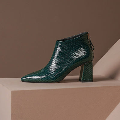 Botas de Cuero con Patrón Innovador para Tobillo - Image 4