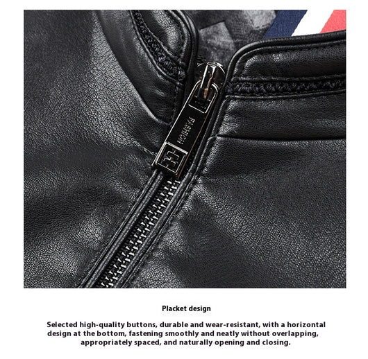 Chaqueta de Cuero Casual Acolchada para Hombre con Forro Polar - Image 15