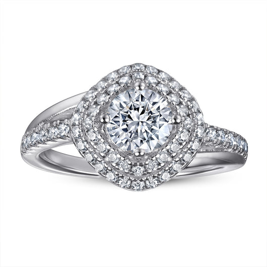 Anillo de Diamante Simulado Estilo Europeo Americano Elegante - Image 12