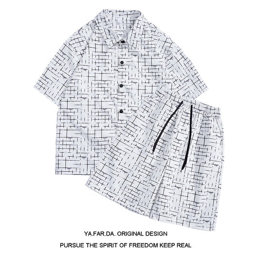 Conjunto Deportivo Cardigan y Shorts Estampado para Estudiantes - Image 7