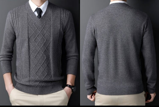 Suéter Casual para Hombre con Cuello Tipo Polo - Pullover de Punto - Image 21