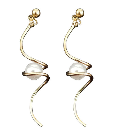 Aretes de Perla en Espiral - Image 8