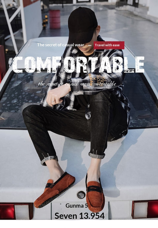 Mocasín de Cuero con Detalles en Contraste - Zapatos Versátiles para Hombre - Image 10