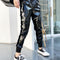 Pantalones de Chándal Terciopelo Brillante con Cintura Elástica