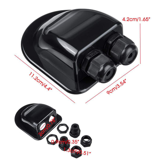 Caja de Conexión Impermeable para Paneles Solares RV - Soporte ABS Doble Orificio - Image 8