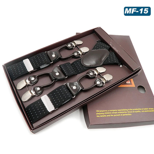 Tirantes Elásticos Multicolor con 6 Clips para Hombre - Image 47