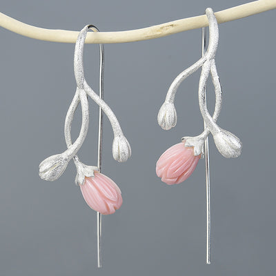 Aretes Reina Jazmín Concha Plata de Ley - Image 7