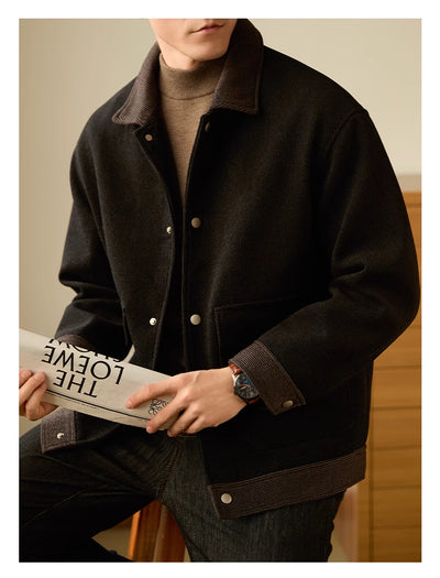 Abrigo de Solapas Cortas para Hombre - Otoño e Invierno - Image 4