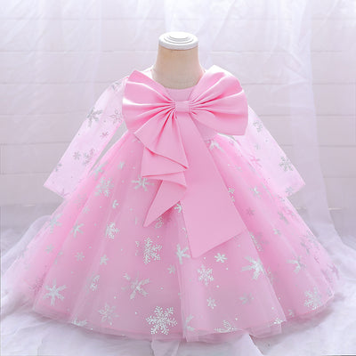 Vestido Infantil de Fiesta con Gran Lazo - Image 8
