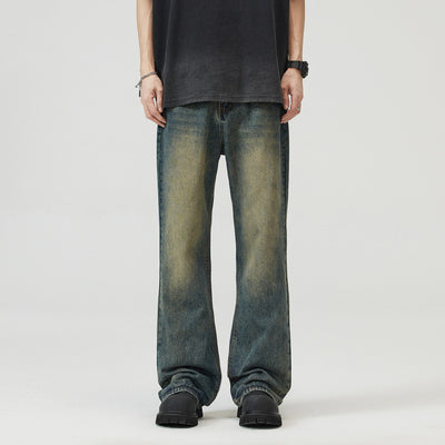 Jeans Holgados Azul Óxido Estilo Retro para Hombre