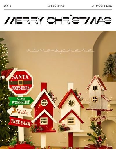 Adorno Navideño Casita de Madera con Buzón Decorativo - Image 18