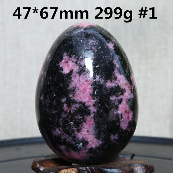 Huevo de Turmalina Negra Natural - Piedra Cristal Ornamental
