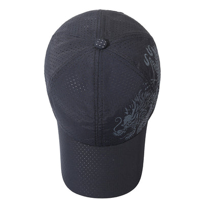 Gorra de Béisbol Hombre Estilo Chino Dragón Impreso Poliéster - Image 4