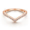 Plateado Half-length Ring Row Diamond V Index Finger Ring Rose Dorado V word 5Beauty code